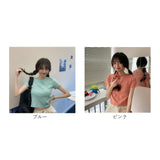 Tシャツ 半袖 レディース ショート丈 通販 半袖Tシャツ 半袖tシャツ tシャツ シャツ ショート カットソー レディースカットソー ミニ丈 へそ出し クルーネック 無地 フェミニン