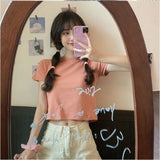 Tシャツ 半袖 レディース ショート丈 通販 半袖Tシャツ 半袖tシャツ tシャツ シャツ ショート カットソー レディースカットソー ミニ丈 へそ出し クルーネック 無地 フェミニン