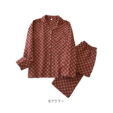 パジャマ レディース ガーゼ 通販 ルームウェア 部屋着 長袖 セットアップ 上下セット 寝巻き ナイトウェア 前開き 綿100％ コットン ダブルガーゼ 春 秋 冬 大きいサイズ 入院 贈り物
