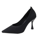 ニットパンプス レディース 通販 ハイヒール ベーシックパンプス ニットシューズ ウェディングシューズ ブライダルシューズ パンプス ポインテッドトゥ パーティシューズ 結婚式