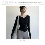 ヨガウェア トップス 通販 ヨガトップス 長袖 ヨガ ウェア キーネック tシャツ ロンt レディース ロングTシャツ 長袖Tシャツ ピラティスウェア スポーツウェア 速乾 ホットヨガ