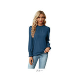 長袖 Tシャツ レディース 通販 カットソー ロングTシャツ ロンティー ロンT シャツ ティーシャツ プルオーバー トップス タートルネック ハイネック フリル 通勤 通学 重ね着 シンプル