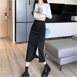 タイトスカート レディース スリツト 通販 タイト スカート レディーススカート ミモレ丈 ミモレ 深スリット スリット入り リボン セクシー きれいめ かわいい 可愛い カジュアル