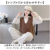 ニット ベスト Vネック レディース 通販 ニットベスト シャギーニット Vネックニット チョッキ ジレ ウェストコート ノースリーブ 重ね着 レイヤード 秋 冬 秋冬 春 春秋 かわいい