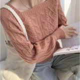 ニット レディース 長袖 通販 スクエアネック セーター ニットセーター プルオーバー トップス 冬 秋冬 ケーブルニット ショート丈 ボリューム袖 ぽわん袖 可愛い おしゃれ かわいい