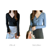 ニット トップス レディース 通販 リブニット ニットソー セーター 薄手 プルオーバー 長袖 ツイスト Vネック 春 秋 冬 タイト きれいめ 無地 シンプル オフィス カジュアル 通勤 通学