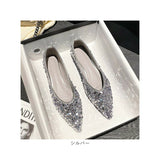 ローヒールパンプス レディース 通販 フラットシューズ 靴 ぺたんこ靴 走れるパンプス ポインテッドトゥパンプス ポインテッドトゥ パンプス ローヒール スパンコール お出かけ