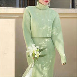 ニットワンピース トップス セットアップ 長袖 通販 ワンピース ロング ロング丈 タイトスカート ニットトップス 長袖ワンピース タートルネック ワンピ ロングワンピース ロングワンピ