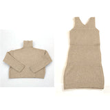 ニットワンピース トップス セットアップ 長袖 通販 ワンピース ロング ロング丈 タイトスカート ニットトップス 長袖ワンピース タートルネック ワンピ ロングワンピース ロングワンピ