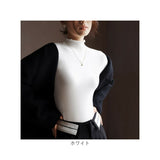 メロウネック インナー レディース 通販 長袖 ハイネック シャツ ロンT ロングTシャツ カットソー トップス レイヤード 重ね着 シンプル 無地 防寒 暖かい 薄手 保温 保湿 通勤 通学