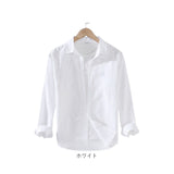 メンズシャツ 長袖 通販 コットンリネン シャツ トップス メンズファッション 長袖シャツ 綿麻シャツ カジュアル 無地 おしゃれ きれいめ カジュアルシャツ ビジネス 薄手