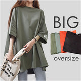 Tシャツ 半袖 レディース 通販 オーバーサイズ ビッグシルエット ゆったり 大きいサイズ 半袖Tシャツ カジュアル クルーネック ラウンドネック カットソー シンプル おしゃれ オシャレ