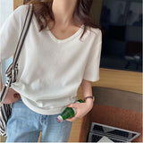 ワッフル Tシャツ 半袖 レディース 通販 ワッフル生地 半袖Tシャツ トップス カットソー おしゃれ シンプル 無地 春 夏 秋 カジュアル きれいめ 大人 オシャレ 薄手 オフィスカジュアル