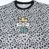 Tシャツ 半袖 レディース 通販 トップス カットソー おしゃれ ゆったり ビッグシルエット リラックス オーバーサイズ かわいい レオパード ヒョウ ヒョウ柄 プルオーバー