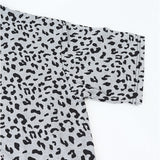Tシャツ 半袖 レディース 通販 トップス カットソー おしゃれ ゆったり ビッグシルエット リラックス オーバーサイズ かわいい レオパード ヒョウ ヒョウ柄 プルオーバー