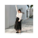 ロングスカート フレアスカート 通販 Aライン チュール チュールスカート スカート おしゃれ オシャレ 可愛い かわいい ロング ロング丈 ハイウエスト オールシーズン 春 夏 秋 冬