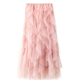 ロングスカート フレアスカート 通販 Aライン チュール チュールスカート スカート おしゃれ オシャレ 可愛い かわいい ロング ロング丈 ハイウエスト オールシーズン 春 夏 秋 冬