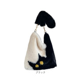 猫柄 バッグ ショルダー 通販 モコモコバッグ ファー もこもこバッグ 冬バッグ ショルダーバッグ トートバッグ 肩掛けバッグ レディース 斜めかけバッグ 斜め掛けバッグ ショルダーバック