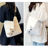 猫柄 バッグ ショルダー 通販 モコモコバッグ ファー もこもこバッグ 冬バッグ ショルダーバッグ トートバッグ 肩掛けバッグ レディース 斜めかけバッグ 斜め掛けバッグ ショルダーバック