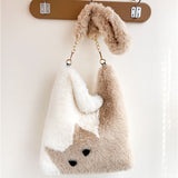 猫柄 バッグ ショルダー 通販 モコモコバッグ ファー もこもこバッグ 冬バッグ ショルダーバッグ トートバッグ 肩掛けバッグ レディース 斜めかけバッグ 斜め掛けバッグ ショルダーバック