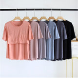 Tシャツ カップ付き 通販 ブラトップ 半袖 カップ付きtシャツ 半袖Tシャツ カットソー トップス レディース パッド付き インナー 部屋着 夏 ルームウェア 無地 シンプル 締め付けない