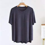 Tシャツ カップ付き 通販 ブラトップ 半袖 カップ付きtシャツ 半袖Tシャツ カットソー トップス レディース パッド付き インナー 部屋着 夏 ルームウェア 無地 シンプル 締め付けない