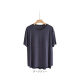 Tシャツ カップ付き 通販 ブラトップ 半袖 カップ付きtシャツ 半袖Tシャツ カットソー トップス レディース パッド付き インナー 部屋着 夏 ルームウェア 無地 シンプル 締め付けない