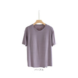Tシャツ カップ付き 通販 ブラトップ 半袖 カップ付きtシャツ 半袖Tシャツ カットソー トップス レディース パッド付き インナー 部屋着 夏 ルームウェア 無地 シンプル 締め付けない