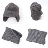 ニット帽 キッズ ネックウォーマー付き 通販 帽子 耳あて付き帽子 ふわふわ 防寒 女の子 男の子 暖かい 防風 あったか 子供用 アウトドア レジャー ネックガード 防寒対策 雪遊び