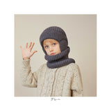 ニット帽 キッズ ネックウォーマー付き 通販 帽子 耳あて付き帽子 ふわふわ 防寒 女の子 男の子 暖かい 防風 あったか 子供用 アウトドア レジャー ネックガード 防寒対策 雪遊び