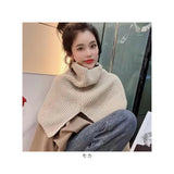 ケープ ポンチョ レディース 通販 ニットポンチョ スヌード ニット タートルネック ハイネック ニットケープ レイヤード 重ね着 トップス 秋冬 ネックウォーマー 羽織り きれいめ 無地