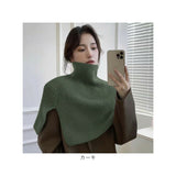 ケープ ポンチョ レディース 通販 ニットポンチョ スヌード ニット タートルネック ハイネック ニットケープ レイヤード 重ね着 トップス 秋冬 ネックウォーマー 羽織り きれいめ 無地