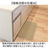 キッチンマット 80cm ひんやり 冷感 通販 キッチン マット 洗える インテリアマット 玄関マット 室内 夏用 台所マット 足元マット マルチマット 48×80 80 48 滑り止め すべり止め