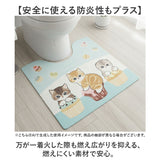 トイレマット セット 通販 トイレ マット 拭けるトイレマット 便座シート 便座クッション 便座カバー モフサンド mofusand キャラクター 2点セット トイレ用品 トイレタリー お手入れ簡単