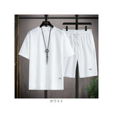 メンズ 上下セット ジャージ 通販 セットアップ 夏用 半袖Tシャツ 半袖 五分袖 Tシャツ ウェア トップス ハーフパンツ ズボン 春夏 ルームウェア 普段着 部屋着 オシャレ おしゃれ