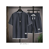 メンズ 上下セット ジャージ 通販 セットアップ 夏用 半袖Tシャツ 半袖 五分袖 Tシャツ ウェア トップス ハーフパンツ ズボン 春夏 ルームウェア 普段着 部屋着 オシャレ おしゃれ
