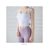 ヨガウェア ヨガブラ ブラトップ 通販 スポーツブラ フィットネスブラ ブラ ブラジャー カップ付き 揺れない ハイウエスト リボン 伸縮 くすみカラー 無地 デザイン ジム かわいい