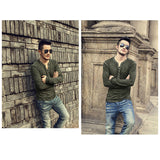 長袖 Tシャツ メンズ 通販 カットソー トップス ロンT ロング プルオーバー ティーシャツ シャツ ヘンリーネック コットン 綿 シンプル 無地 ビンテージ風 重ね着 カジュアル 柔らかい