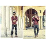 長袖 Tシャツ メンズ 通販 カットソー トップス ロンT ロング プルオーバー ティーシャツ シャツ ヘンリーネック コットン 綿 シンプル 無地 ビンテージ風 重ね着 カジュアル 柔らかい