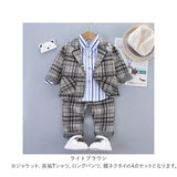 フォーマルスーツ キッズ チェック柄 通販 パンツスーツ フォーマル スーツ ジャケット シャツ ズボン パンツ 子供服 子ども服 柄 長袖 ストライプシャツ 男の子 子供 子ども こども