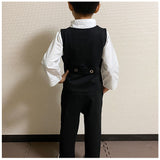 フォーマルスーツ キッズ 無地 通販 パンツスーツ フォーマル スーツ ネクタイ ズボン パンツ ベスト シャツ 長袖 子供服 子ども服 男の子 子供 子ども こども 発表会