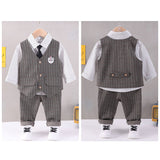 フォーマルスーツ キッズ ストライプ 通販 パンツスーツ フォーマル スーツ ネクタイ ズボン パンツ ベスト シャツ ストライプシャツ 長袖 子供服 子ども服 男の子 子供 子ども こども