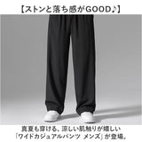 ワイドパンツ メンズ ロング丈 通販 ボトムス ズボン カジュアルパンツ パンツ 無地 カジュアル シンプル ポケット 春夏 ゆったり リラックス 薄手 夏服 メンズパンツ 長ズボン 涼しい