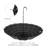傘 レディース ジャンプ 通販 16本骨 55cm 長傘 可愛い amusant sous la pluie 軽量 おしゃれ 大人 かわいい シンプル 通勤 通学 グラスファイバー骨 丈夫 折れにくい ジャンプ傘 軽い