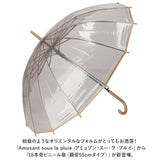 ビニール傘おしゃれ 通販 55cm 長傘 雨傘 傘 ワンタッチ傘 ジャンプ傘 レディース メンズ amusant sous la pluie グラスファイバー骨 透明 カサ かさ 高校生 耐風 丈夫 おしゃれ かわいい