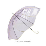 ビニール傘 花びら 通販 60cm 長傘 雨傘 傘 ワンタッチ傘 ジャンプ傘 レディース 透明 カサ かさ 大きめ 女子 高校生 通学 通勤 おしゃれ かわいい