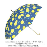 傘 晴雨兼用 レディース 通販 60cm 長傘 雨傘 晴雨兼用傘 ワンタッチ傘 日傘 ジャンプ傘 amusant sous la pluie グラスファイバー骨 カサ かさ 大きめ 丈夫 耐風 UVカット おしゃれ
