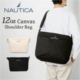 NAUTICA ノーティカ ショートバッグ 370-7510 大容量 通販 ショルダーバック ショルダー 肩掛け ななめかけ 斜めかけ キャンバスバッグ キャンバス生地 帆布 大判 大きい 大きめ メンズ