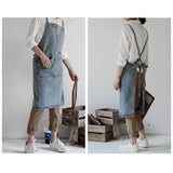 エプロン デニム ワークエプロン クロスエプロン クロス 通販 前掛け 前掛 デニムエプロン カジュアル 男女兼用 ユニセックス シンプル ポケット レディース メンズ ギフト 贈り物 DIY