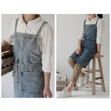 エプロン デニム ワークエプロン クロスエプロン クロス 通販 前掛け 前掛 デニムエプロン カジュアル 男女兼用 ユニセックス シンプル ポケット レディース メンズ ギフト 贈り物 DIY